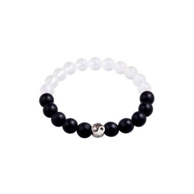 Kuzzoi Bead-Armband-Set Yin Yang Bead Onyx