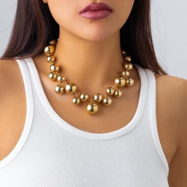 Mode Vintage Imitation Perlenkette Perlen Perlen Halsketten Punk Choker Halskette für Frauen