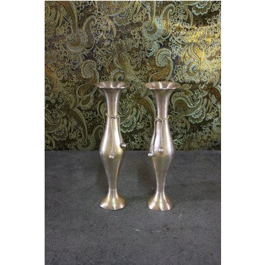 Paar Vintage-Vasen, Messing-Vasen-Set, Heimdekoration