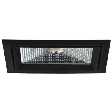 Brumberg LED-Einbauwallwasher, schwarz, quadratisch