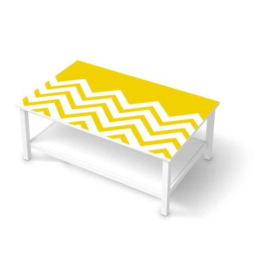 Designtisch in Gelb & Möbelfolie IKEA Hemnes Tisch 118x75 cm Design: Gelbe