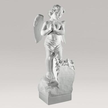 Engel Figur aus Marmorguss & Marmorguss Engel Grabskulptur Angelo Celeste