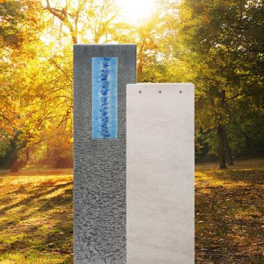 Grabstein für Einzelgrab aus Kalkstein & Kalkstein & Granit Grabmal mit