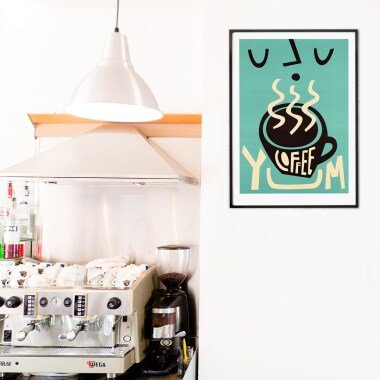 Kaffee Druck, Dekor, Liebhaber Geschenk, Frühstück Nook Poster Große