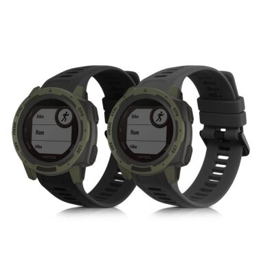 kwmobile Uhrenarmband 2x Sportarmband für Garmin Instinct 2 Solar / Instinct 2, 