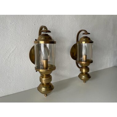 Laterne Design Paar Wandlampen Aus Messing