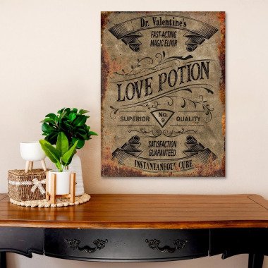 Love Potion, Valentinstag Zeichen, Vintage