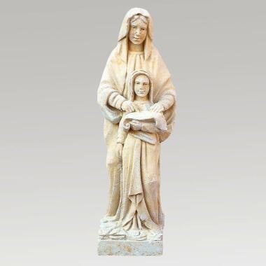 Madonna Skulptur & Steinguss Maria mit Kind Skulptur für ein Grab Madonna