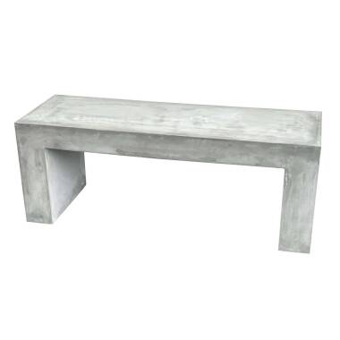 Sitzbank U-Form aus Beton 120 cm, betongrau