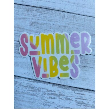 Summer Vibes, Vinyl Sticker, Inspirational