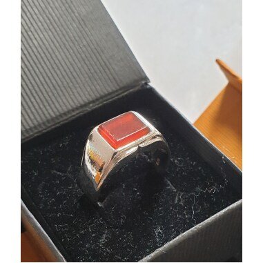 21, 6 Mm Edler Ring Siegelring Silber 925 Karneol Vintage Sr568