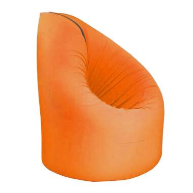 Jugendzimmer Sitzsack als Gästebett nutzbar Orange Grau Webstoff