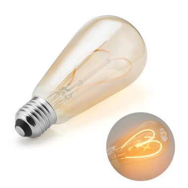 oyajia Flutlichtstrahler 4W LED Edison Glühbirne