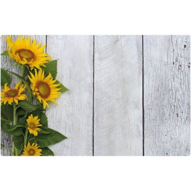 Platzset, Tischsets Sonnenblumen Strauß Holz