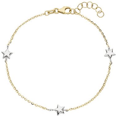 SIGO Armband Stern Sterne 375 Gold Gelbgold
