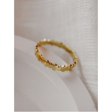 Vergoldeter Ring in Gold & Eternity Ring Gold | 925Er Silber, 18K Vergoldet