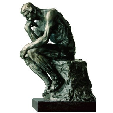 Auguste Rodin: Skulptur 'Der Denker' (38 cm), Version in Bronze