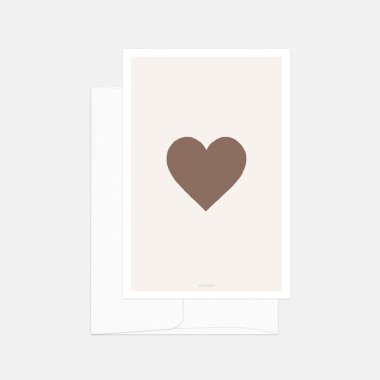 Braune Herz Karte Valentinstag Karte, Liebesgruß