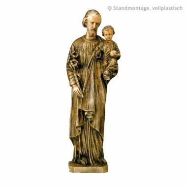 Bronze Christus Figur mit Josef Heiliger Josef