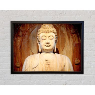 Buddha-Gesicht Statue Einzelner Bilderrahmen