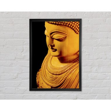 Buddha In Goldenem Licht Einzelner Bilderrahmen