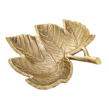 Dekoschale Schale Aluminium Leaf gold o