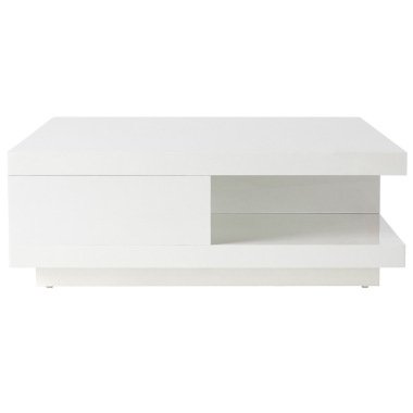 Design-Couchtisch 2 Schubladen Weiß KARY