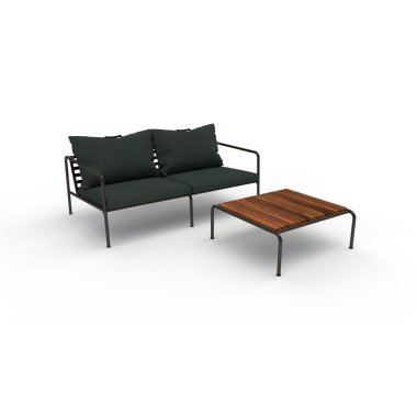 Design Loungetisch & HOUE AVON Lounge Set 1 Lounge Sofa alpengrün Table Esche