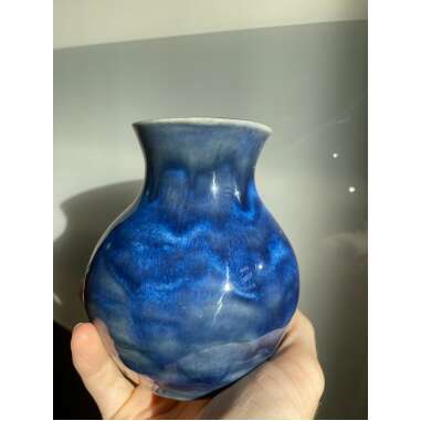 Handgemachte Blaue Porzellan Vase