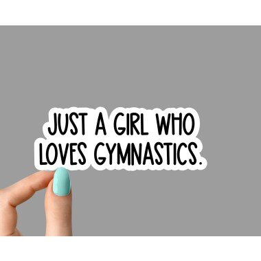 Just A Girl Who Loves Gymnastik Aufkleber