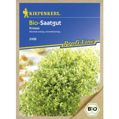 Kiepenkerl Bio-Saatgut Gartenkresse Lepidium sativum, Inhalt: ca. 1,5 m²