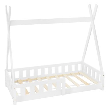 Kinderbett+Matratze Rausfallschutz Tipi Bett