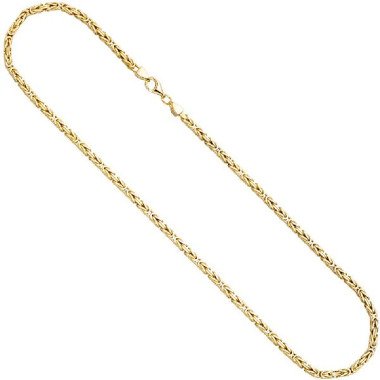Königskette 925 Sterling Silber gold vergoldet 3,2 mm 45 cm Kette Halskette CJ