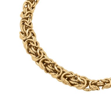 Liebesknoten byzantinische Halskette in vergoldetem