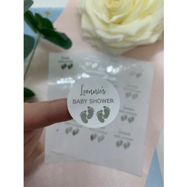 Personalisierte Twin Baby Shower Foiled Stickers