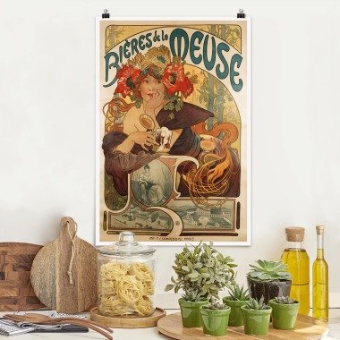 Poster Kunstdruck Alfons Mucha Plakat für