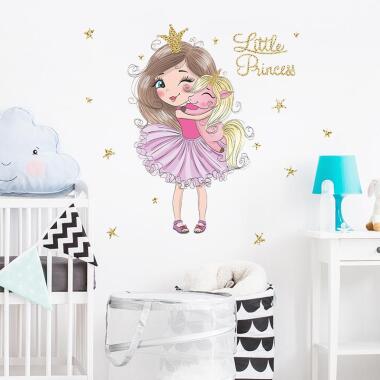 Prinzessin und kleines Einhorn Mädchen Schlafzimmer