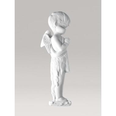 Schutzengel Figur mit Statue & Marmorguss Schutzengel Grabfigur Angelo