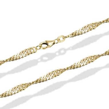 Singapurkette in Gold & Singapurkette Halskette Gelbgold 585 Länge 45 cm