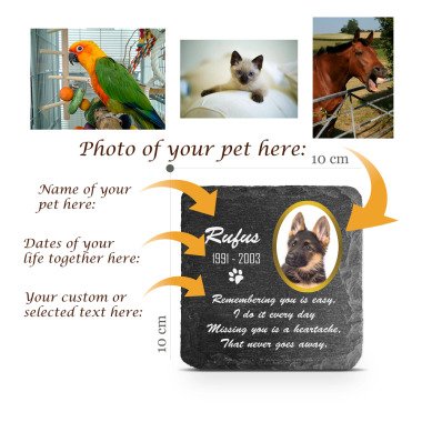 Anpassbare Jede Haustier-Gedenkplatte-Plakette