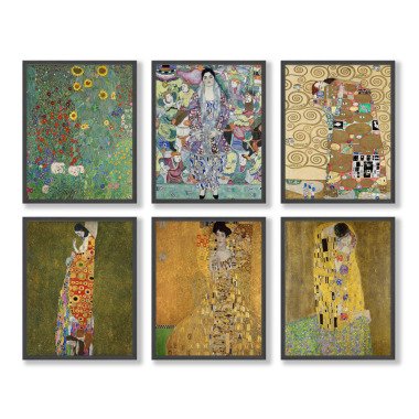 Gustav Klimt Prints 6Er Set Galeriewand-Set