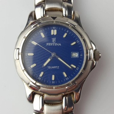Quarz Markenuhr & Festina Quarz 5323 Armbanduhr Blaues Zifferblatt