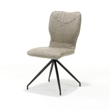 Roma M4 Stuhl mit Stoff Soft Pebble und FuÃgestell