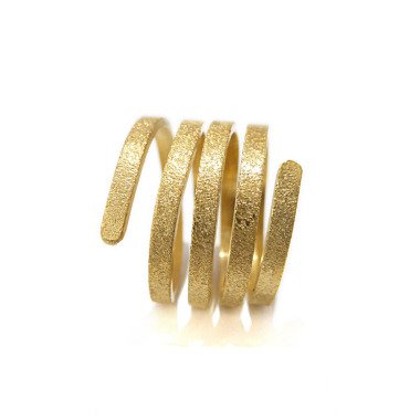 Statement-Ring aus Gold & Geschenkpapier Ring Gold Vergoldet Sterlingsilber
