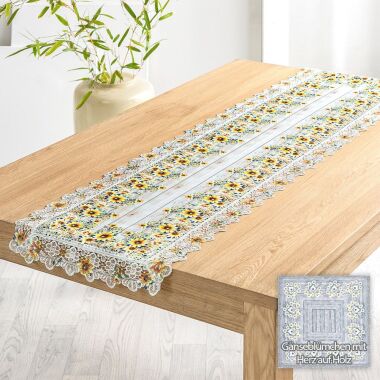 Bella Casa Tischläufer, ca. 40 x 150 cm Gänseblümchen
