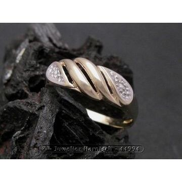 Bicolor-Ring aus Gold 585 & Gold Ring imposant Gold 585 bicolor Diamant