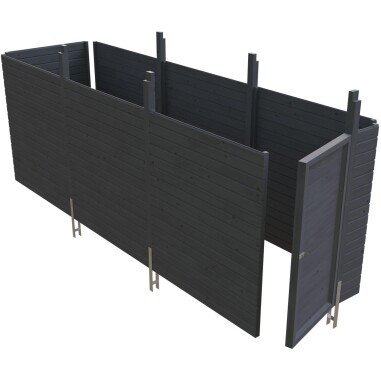 Carport mit Abstellraum & Skan Holz Abstellraum C5 573 cm x 164 cm Profilschalung