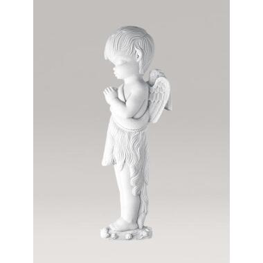 Engel Figur mit Figur & Marmorguss Schutzengel Grabfigur Angelo Roma / links
