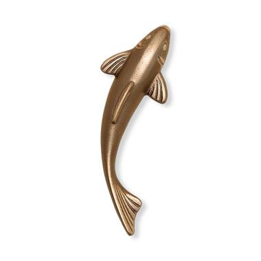 Fisch Grabfigur aus Aluminium oder Bronze Fisch Han rechts / Bronze braun