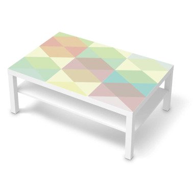 Klebefolie IKEA Lack Tisch 118x78 cm Design: Melitta Pastell Geometrie